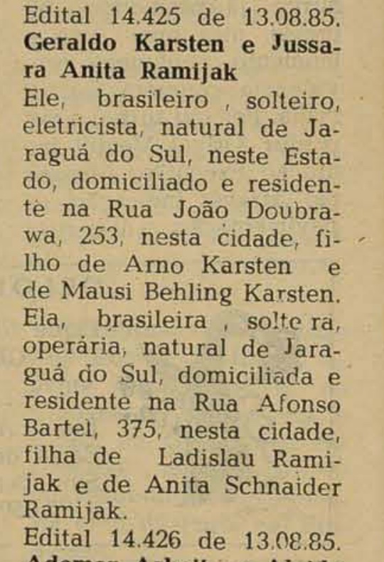 Proclamas de Geraldo e Jussara